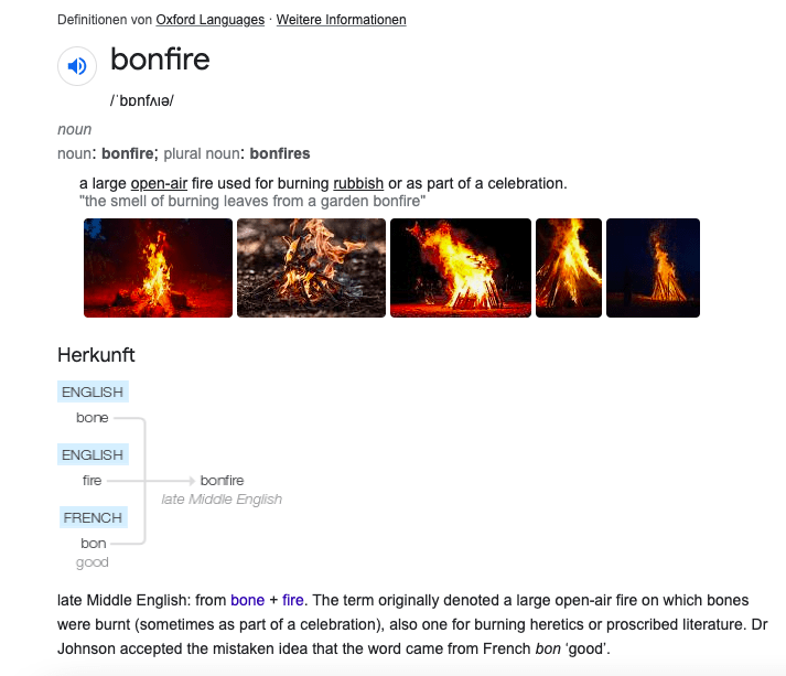 Bonfire in Leipzig